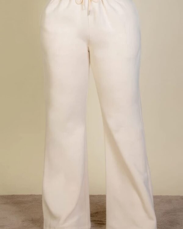 Plus Size Drawstring Waist Slant Pocket Sweatpants