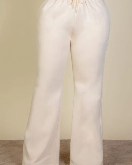 plus size drawstring waist slant pocket sweatpants