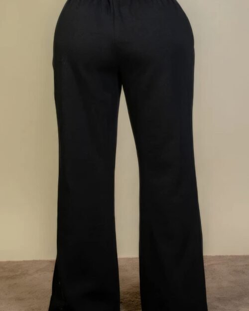 plus size drawstring waist slant pocket sweatpants