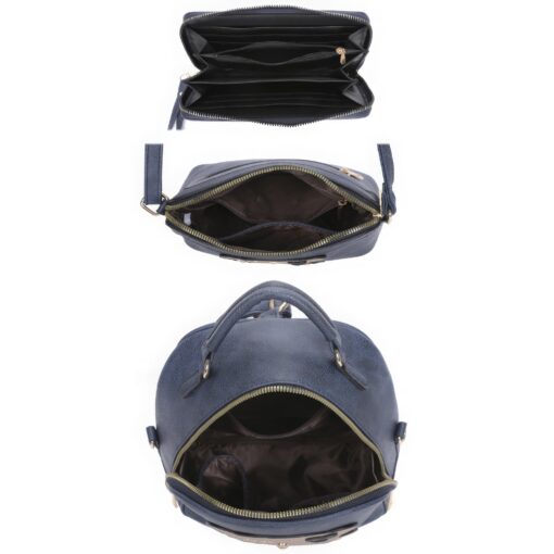 3in1 Cute Bear Design Handle Backpack W Crossbody And Wallet Set - Image 9