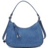 denim crossbody bag with shoulder strap