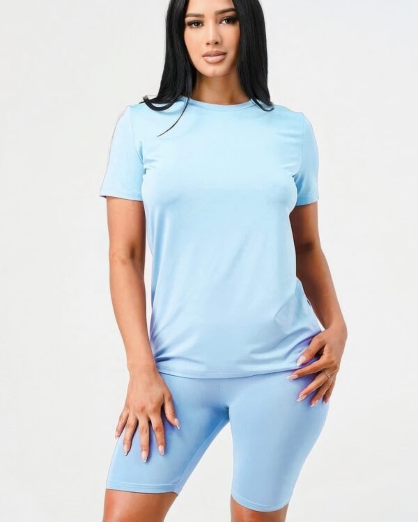 Two Pieces Top And Biker Sets