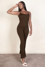 Ribbed sleeveless wide leg jumpsuit - Image 9