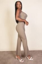 Ribbed sleeveless wide leg jumpsuit - Image 3