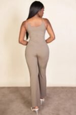 Ribbed sleeveless wide leg jumpsuit - Image 4