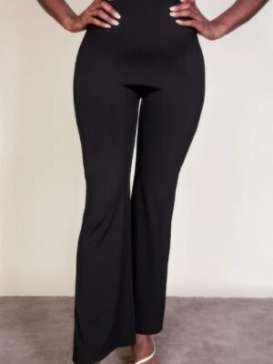Ribbed sleeveless wide leg jumpsuit