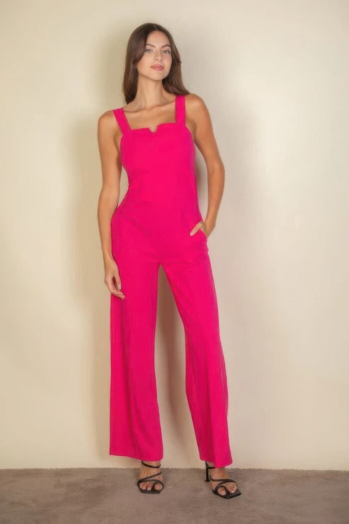 Notched neck cami jumpsuit - image 10