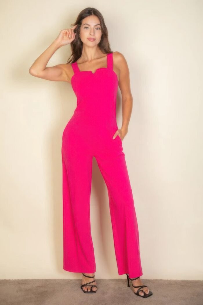 Notched neck cami jumpsuit - image 11