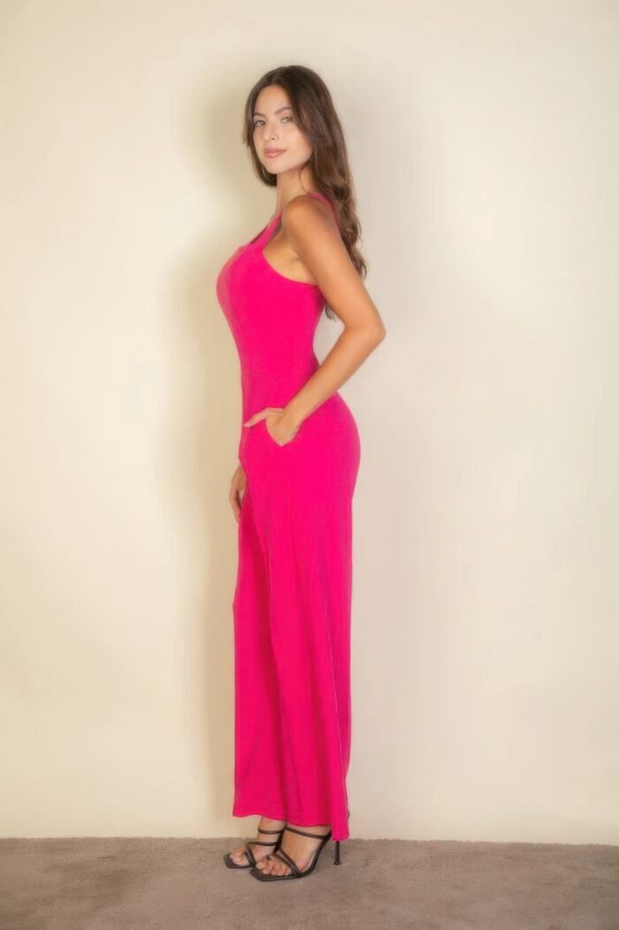 Notched neck cami jumpsuit - image 12