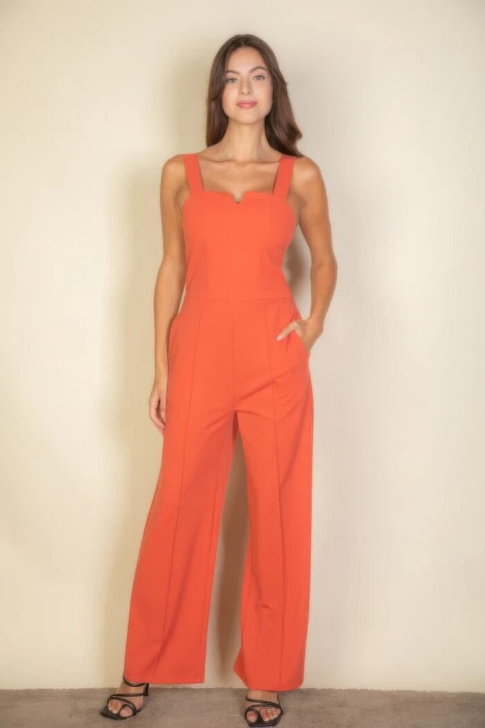 Notched neck cami jumpsuit - image 6