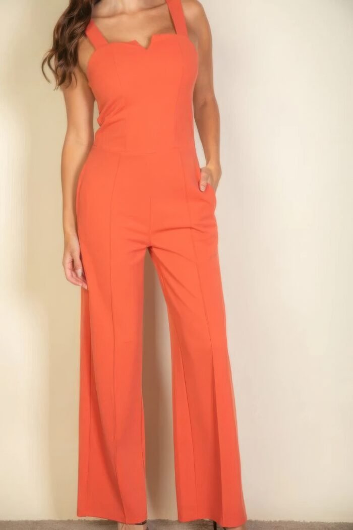 Notched neck cami jumpsuit - image 8
