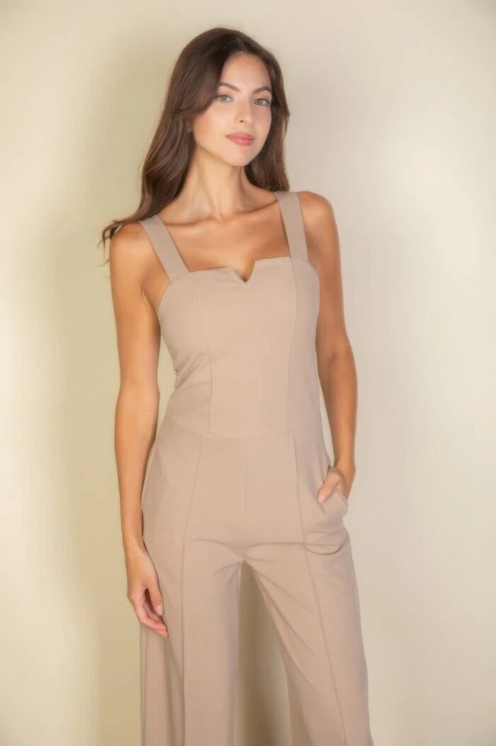 Notched neck cami jumpsuit - image 4
