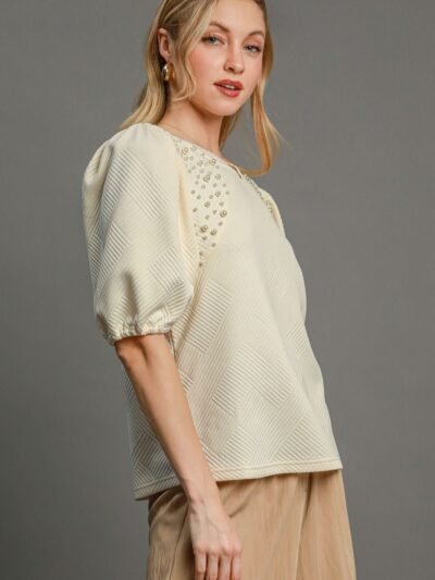 Puff Sleeve Knit Top Puff Sleeve Knit Top
