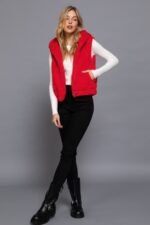 Hoodie Faux Fur Vest - Image 14