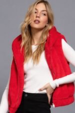 Hoodie Faux Fur Vest - Image 15