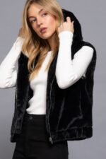 Hoodie Faux Fur Vest - Image 10
