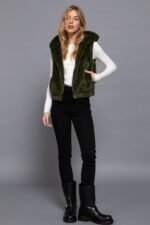 Hoodie Faux Fur Vest - Image 20