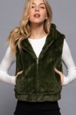Hoodie Faux Fur Vest - Image 21