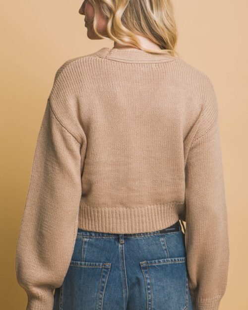 mid cropped flower cardigan