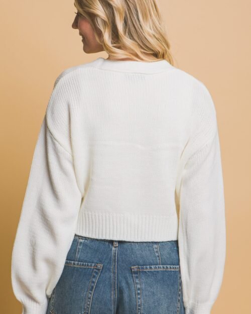 mid cropped flower cardigan