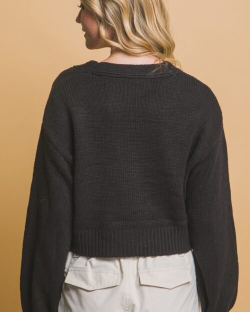 mid cropped flower cardigan