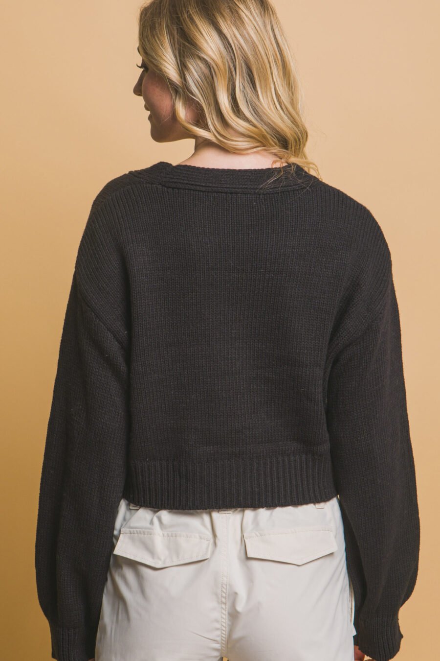 Mid cropped flower cardigan - image 27