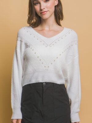 Pearl details sweater