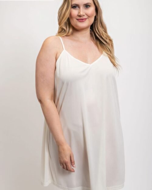 V-neck slip dress with adjustable straps