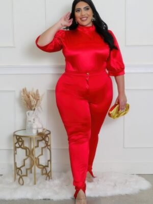 Two Piece Set, Semi-stretch Bodysuit Two Piece Set, Semi-stretch Bodysuit
