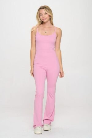 Premium Yoga Jacket & Flare Jumpsuit Set