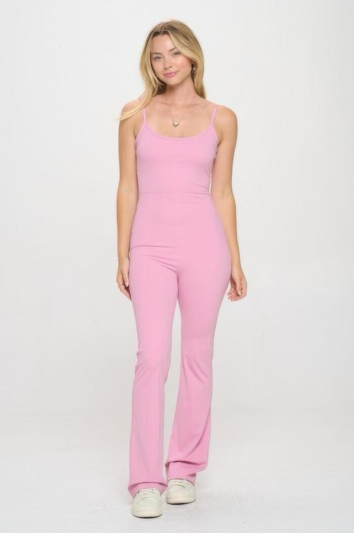 Premium yoga jacket & flare jumpsuit set