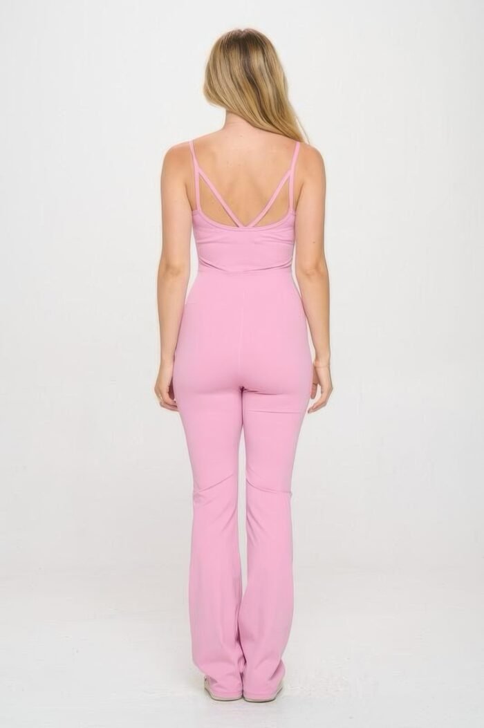 Premium yoga jacket & flare jumpsuit set