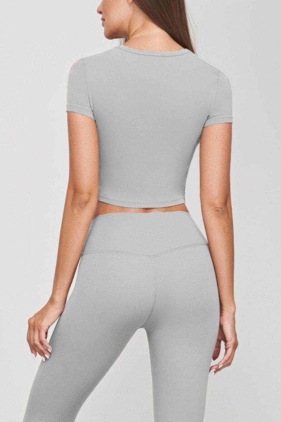 Seamless short sleeve crop tee