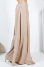 Large Hem Wide Leg Pleated Solid Pants - Image 12