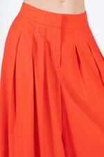 Large Hem Wide Leg Pleated Solid Pants - Image 17