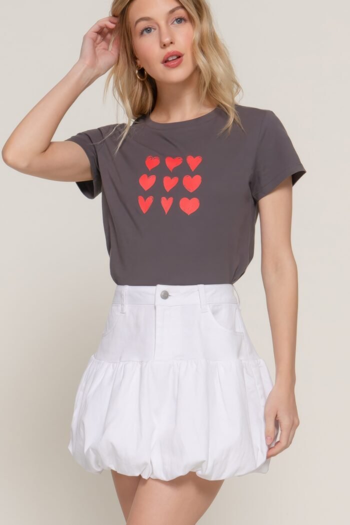 Stretsch twill balloon skirt