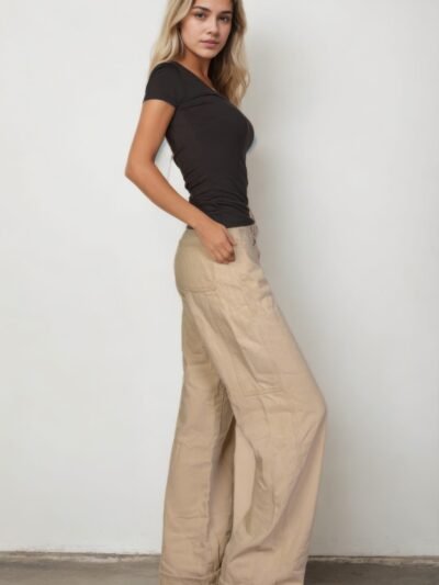 Ribbed V-neck Short Sleeve Top Ribbed V-neck Short Sleeve Top