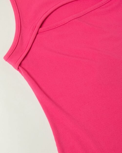 ribbed knit cut out one shoulder bodysuit