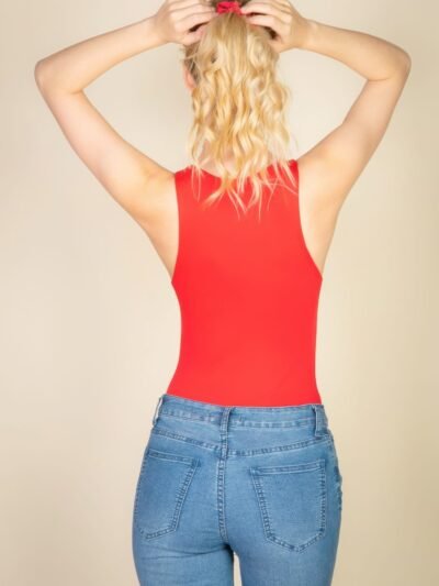 Casual Solid Tank Bodysuit