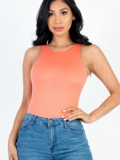 Casual Solid Tank Bodysuit