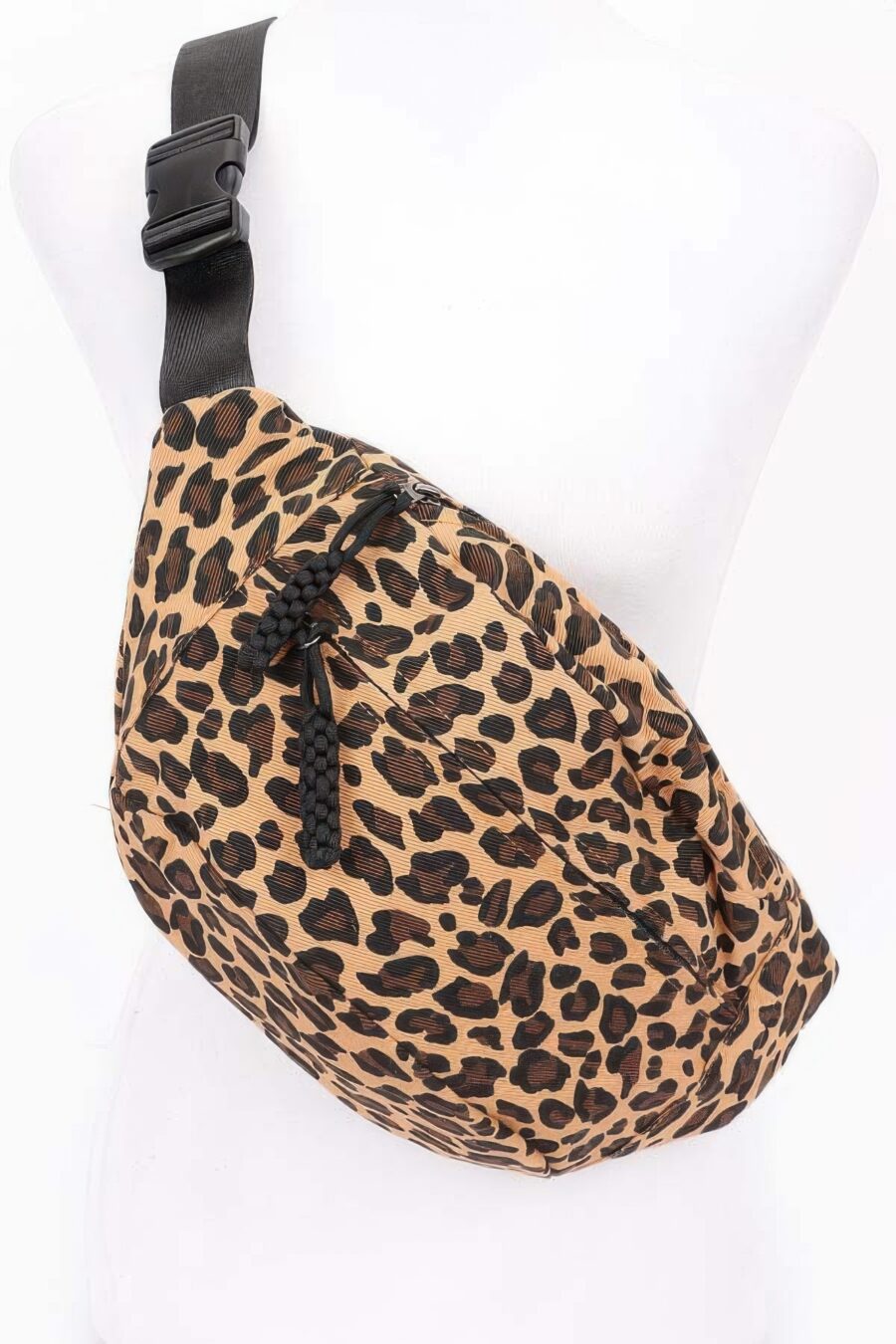 Cotton canvas leo crossbody bag