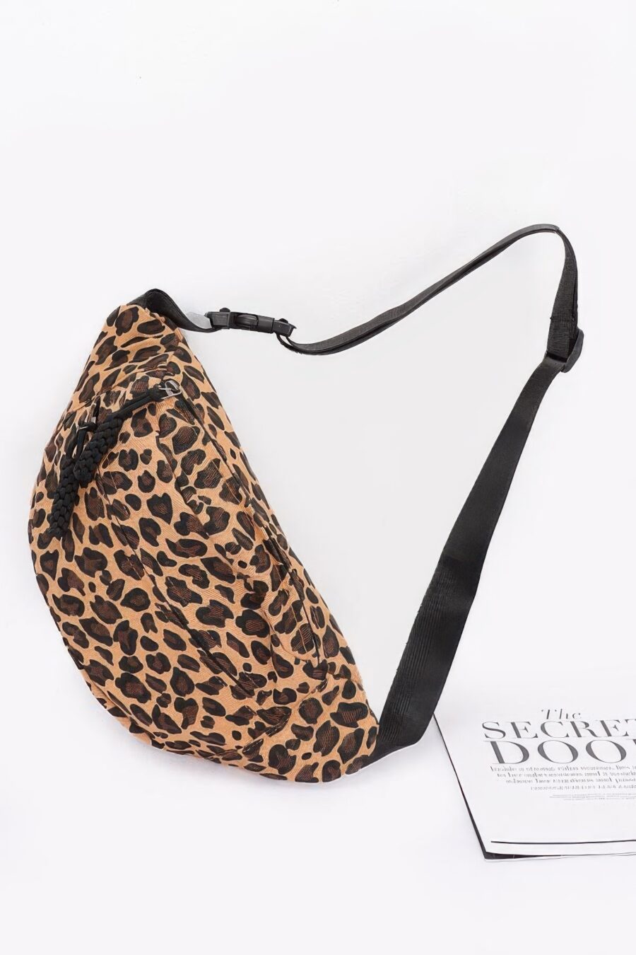 Cotton canvas leo crossbody bag