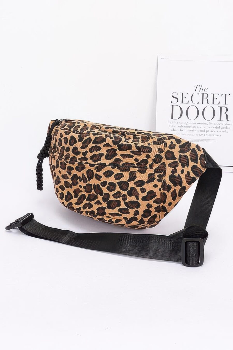 Cotton canvas leo crossbody bag