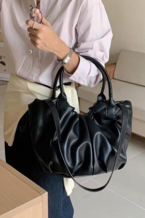 Faux Leather Tote Bag - Image 2