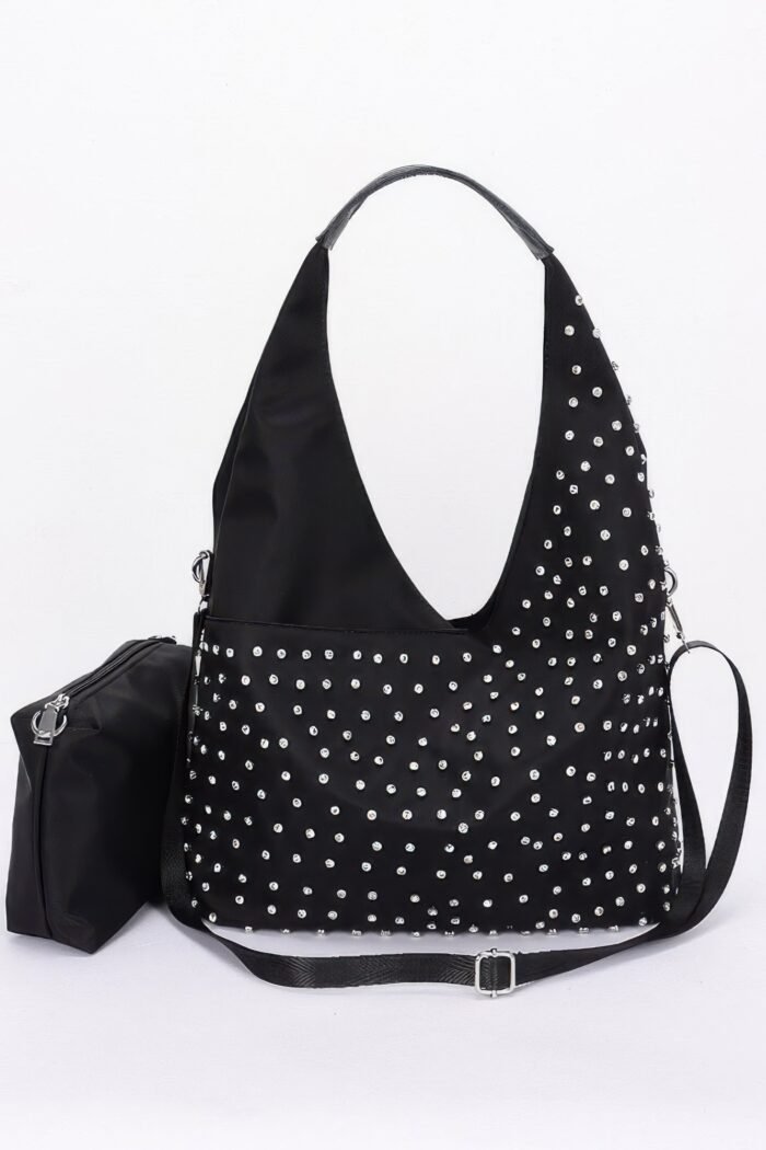 Rhinestone studded bindle bag - image 1