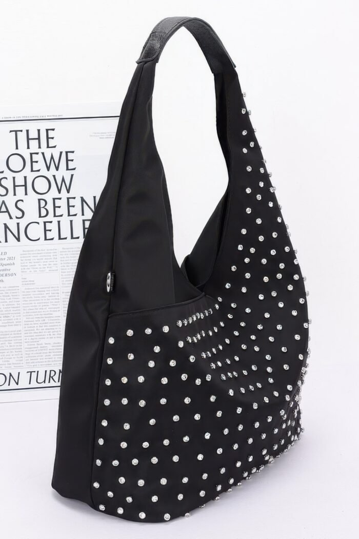 Rhinestone studded bindle bag - image 2