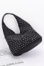 Rhinestone Studded Bindle Bag - Image 4