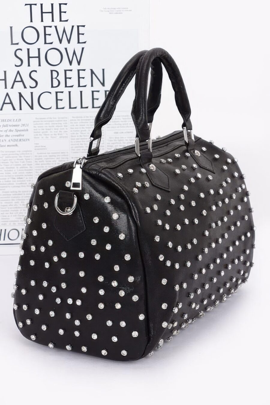 Rhinestone studded bowling bag