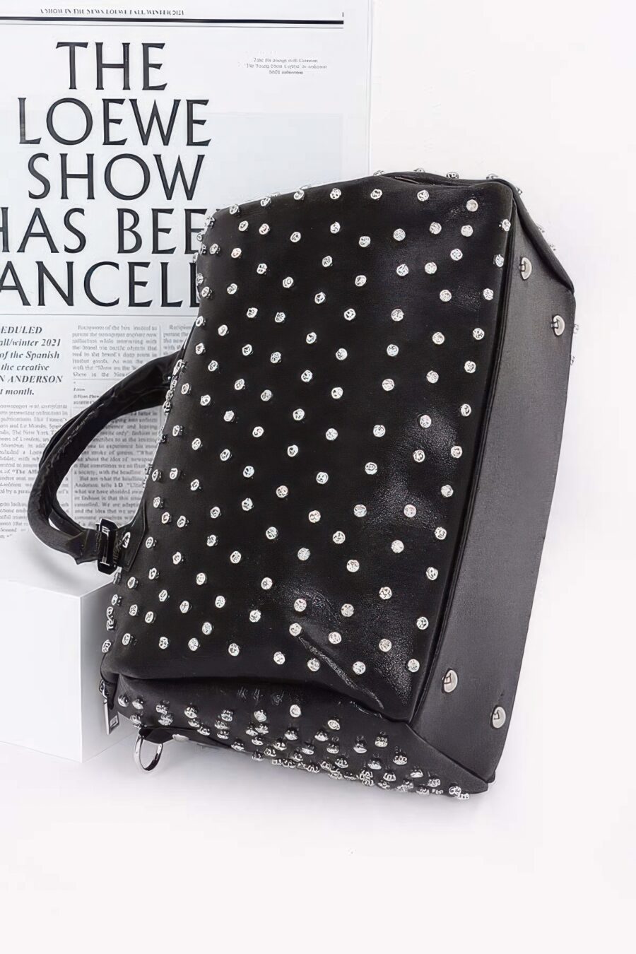 Rhinestone studded bowling bag