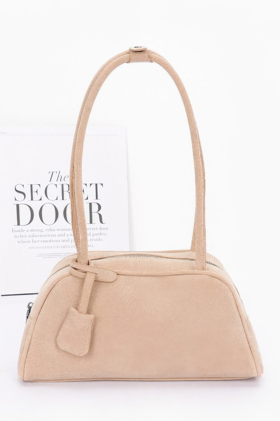 Faux suede sport bag